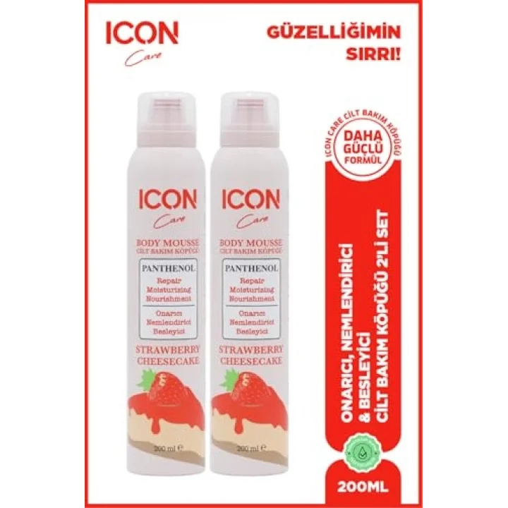 ICON CİLT BAKIM KÖPÜĞÜ STRAWBERRY & CHEESECAKE 2Lİ SET