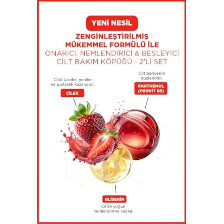 ICON CİLT BAKIM KÖPÜĞÜ STRAWBERRY & CHEESECAKE 2Lİ SET