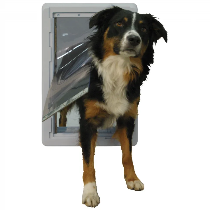 İdeal Evcil Hayvan Ürünleri Tasarımcı Serisi Ruff-Weather Pet Kapı Teleskopik Çerçeve, Orta Boy 18,4 cm x 33 cm Kapak Boyutu