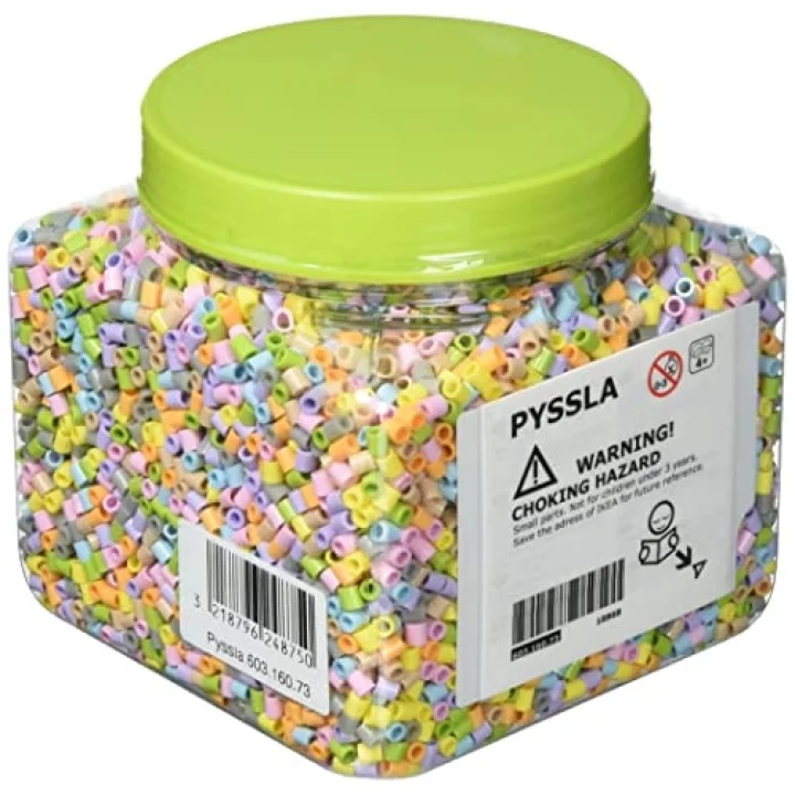 IKE-603.160.73 Pyssla ütü boncukları, pastel renkler