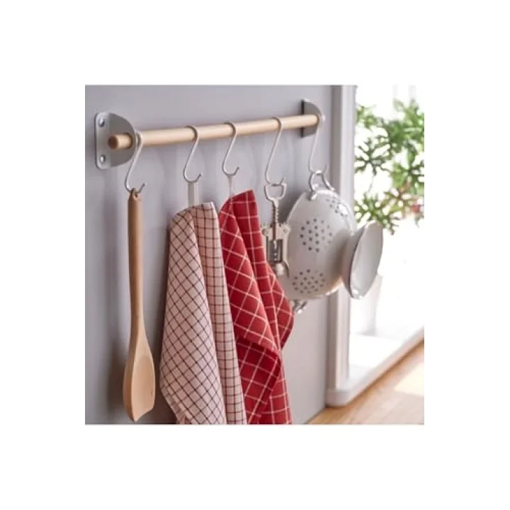 IKEA Rınnıg 4lü Mutfak Kurulama Bezi, 45x60 cm, Kiremit-Bej