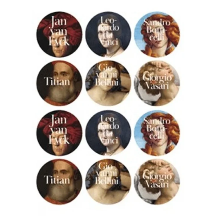 İkonik Tablolar Sticker (12li)