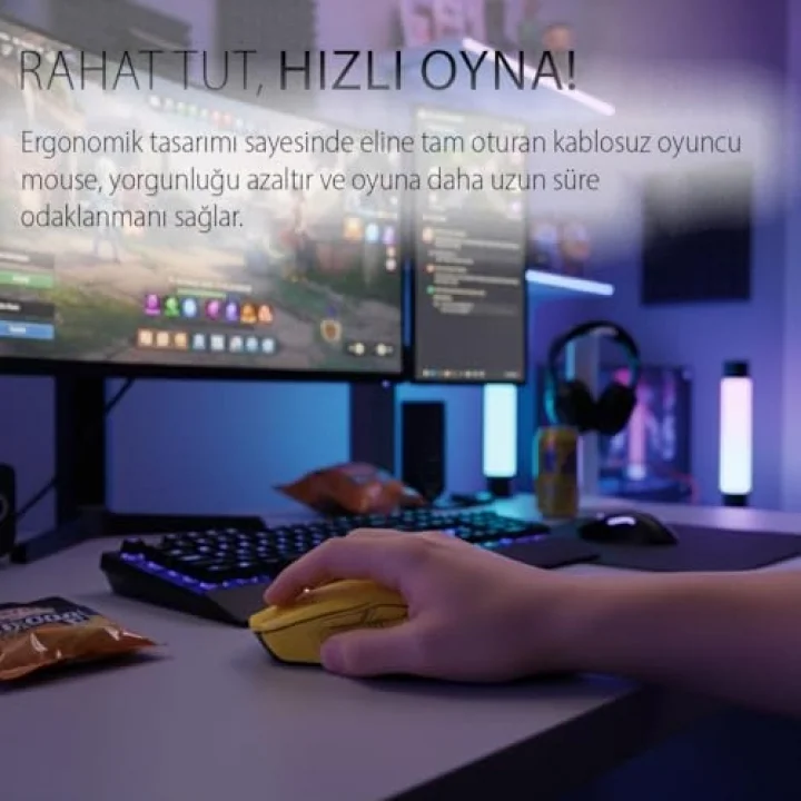 IMG-328MX Oyuncu Mouse | 7D Programlanabilir Tuş, RGB Led, 7200 DPI, Kablosuz Kablolu, Type-C Şarjlı Gaming Mouse