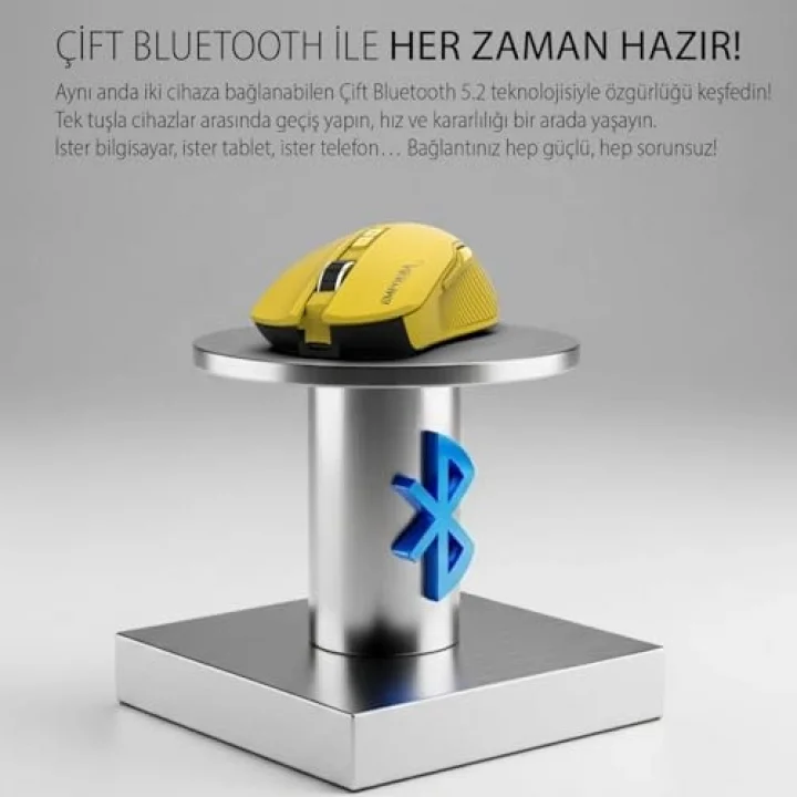 IMG-328MX Oyuncu Mouse | 7D Programlanabilir Tuş, RGB Led, 7200 DPI, Kablosuz Kablolu, Type-C Şarjlı Gaming Mouse