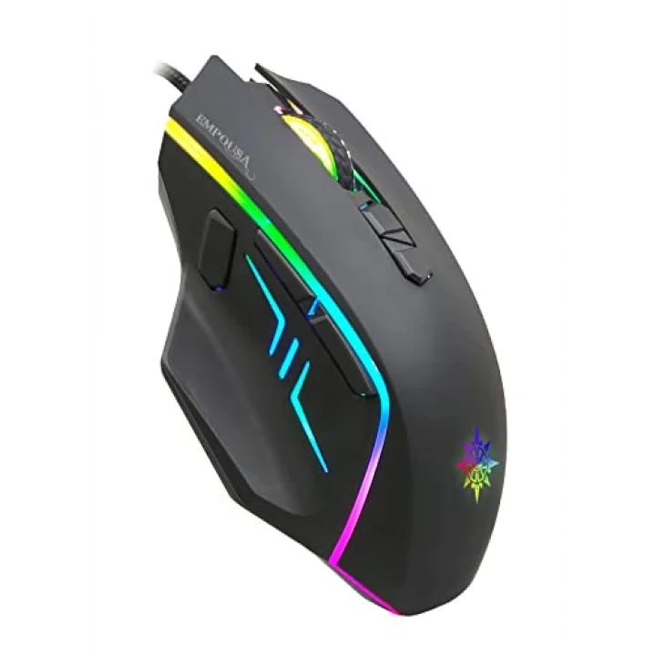 INCA IMG-344T RGB 6 Led 7200DPI 8D Macro Keys Professional Gamıng Mouse,Profesyonel Oyuncu Mouse, Programlanabilir 8 Tuş, 10 Farklı RGB Modu,Hızlı Profil Oluşturma, Performans Ve Hız