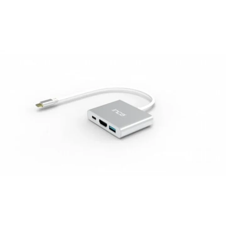Inca ITPC-04TXT Type-C Hub, 4K 30Hz HDMI, USB 3.0, 100W PD, Alüminyum Kasa