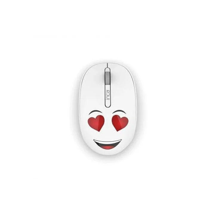INCA WENNY IWM-245BT DESİNG 3D WİRELESS MOUSE- BEYAZ, Sevimli Emoji Karakterli,2.4 GHz Nano USB,Ergonomik Zarif Kullanım Şekli, Konforlu Dokunuş Hissi,1200 Dpi, 10M Çekim Mesafesi,Uyku Modu