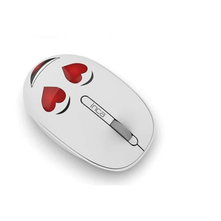 INCA WENNY IWM-245BT DESİNG 3D WİRELESS MOUSE- BEYAZ, Sevimli Emoji Karakterli,2.4 GHz Nano USB,Ergonomik Zarif Kullanım Şekli, Konforlu Dokunuş Hissi,1200 Dpi, 10M Çekim Mesafesi,Uyku Modu