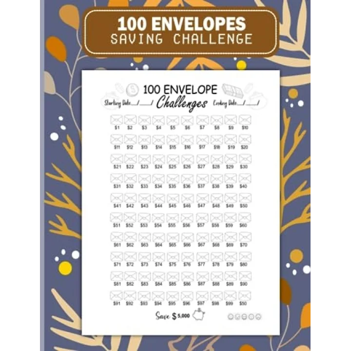 Independently published 100 Envelopes Money Saving Challenge: Low Income Saving Tracker Journal For Men And Women | Budget Organizer|Easy And fun Way To Save $5,050 ... wallet,Finance Challenge,Env...