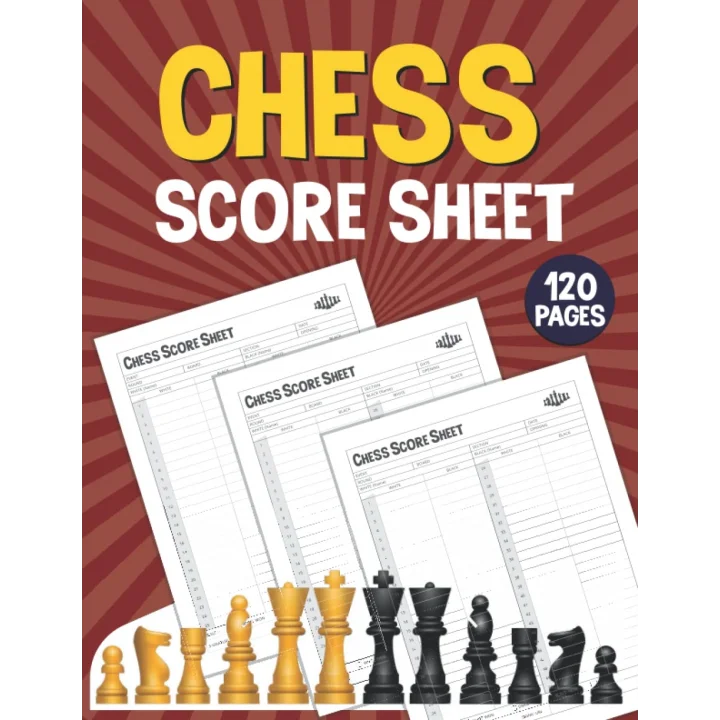 Independently published Chess Score Sheets: Notebook 120 Games Track Your Moves & Analysis Your Strategies | International Standard Professional Chess Score Blank Sheets Log Book