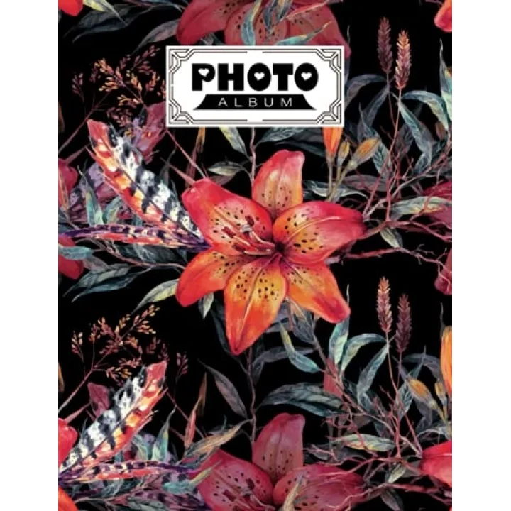 Independently published Photo Album: Watercolor Florals Album, Large Photo Albums with Writing Space Memo, Extra Large Capacity Picture Album, Family, Baby, Wedding, Travel ... 120 Pages, Size 8.5...