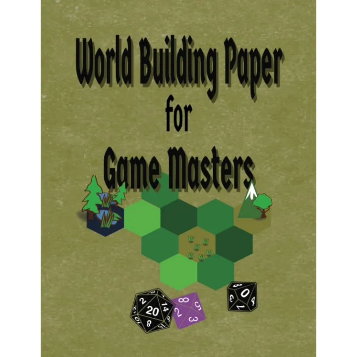 Independently published World Building Paper for Game Masters: Hexagon graph in 2 sizes to meet different needs in your designs. This 8.5 x 11 book has 127 pages.