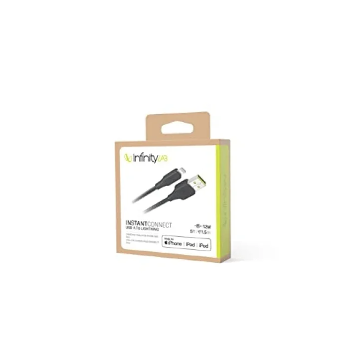 Infinitylab by - InstantConnect Kablo USB-A Lightning,Siyah,1.5m