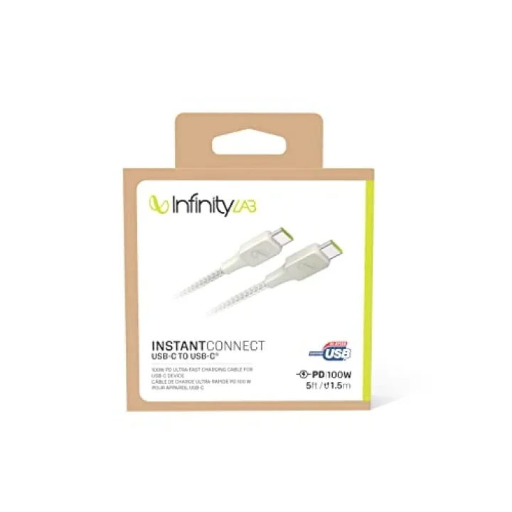 Infinitylab by - InstantConnect Kablo USB-C USB-C,Beyaz,1.5m