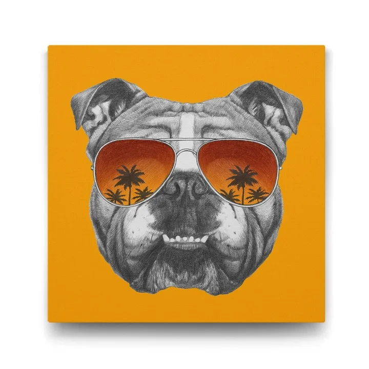 İngiliz Bulldog Tablosu - 60x60cm