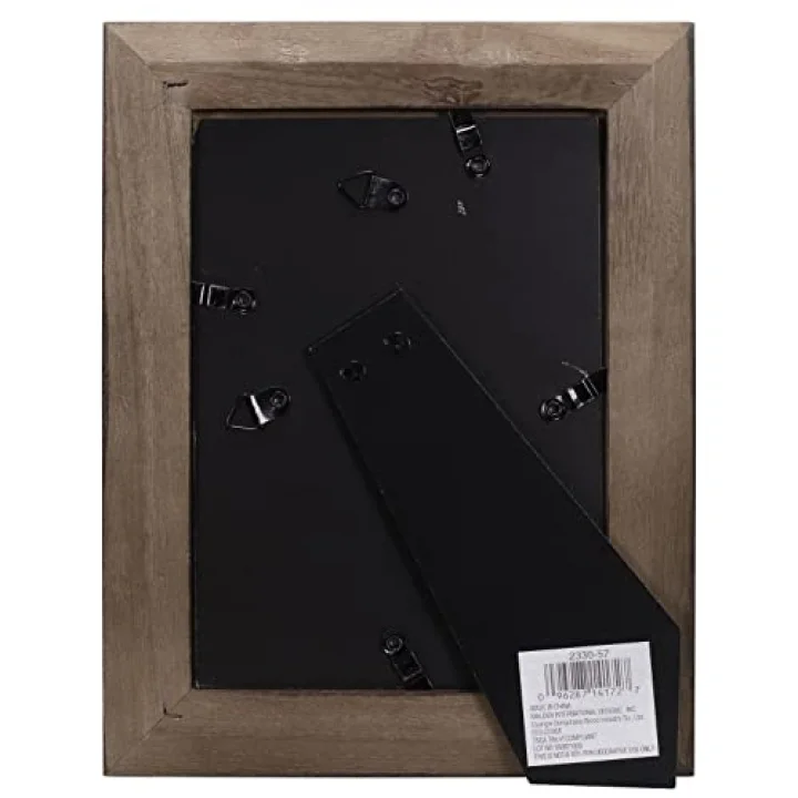 International Designs Rustikal Fashion breit Linear graywash Holz Bilderrahmen, 5 x 7, grau