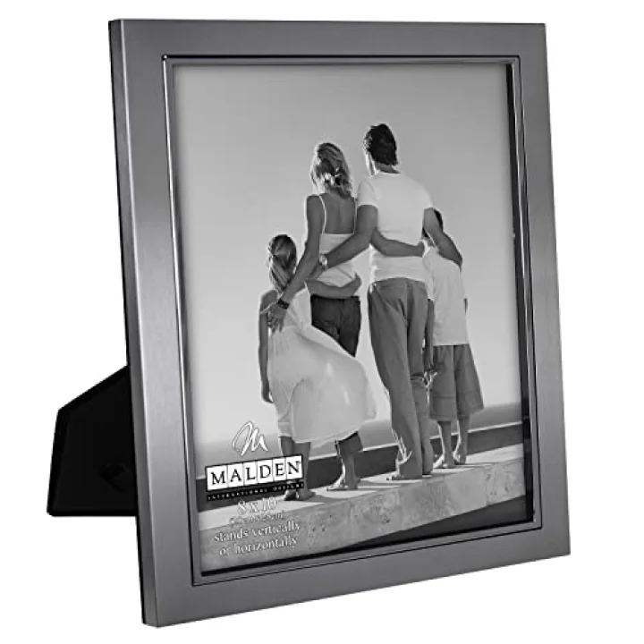 International Designs Uptown Mat Gümüş, Gümüş Moda Metal Çerçeve, 8x10, Gümüş