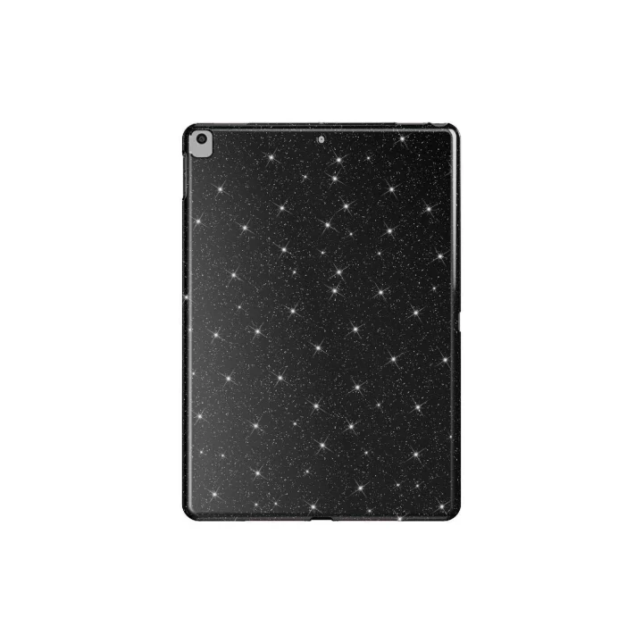 iPad 10.2 2021 (9.Nesil) Simli Parlak Görünümlü ile Uyumlu Tablet Koton Kılıf-Siyah