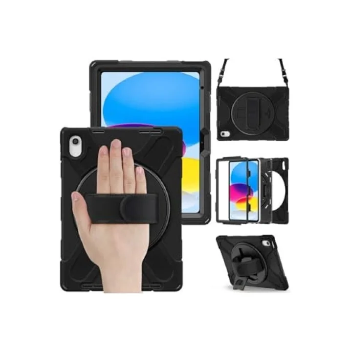iPad 11.Nesil 2025 MRSA Defender Tablet Silikon - Siyah