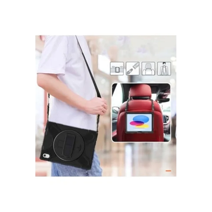 iPad 11.Nesil 2025 MRSA Defender Tablet Silikon - Siyah