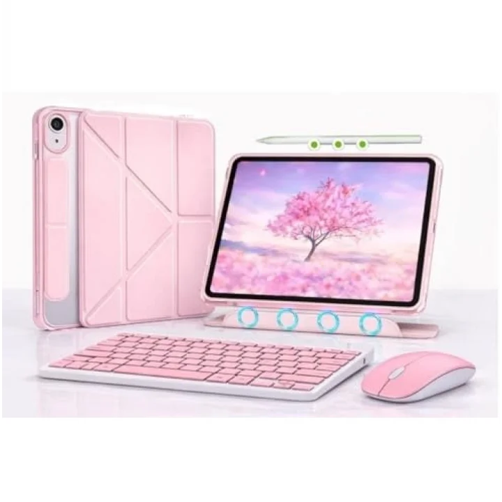 iPad 11.Nesil A16 11inç/10.Nesil 10.9inç ile uyumlu Kılıf Multi SkinPro + Klavye + Mouse + Kalem 4lü Set