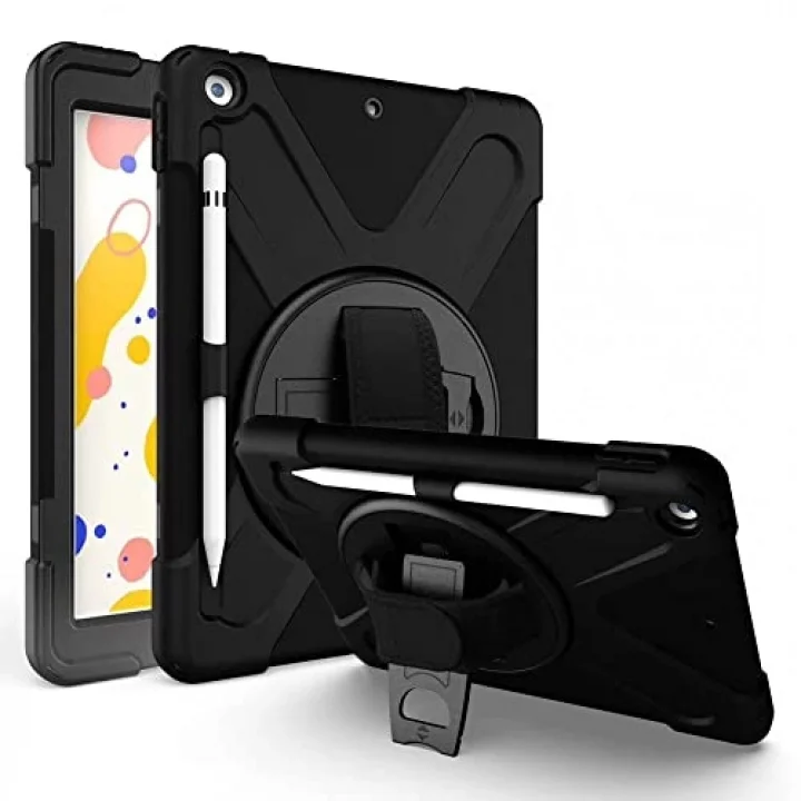 iPad 6. Nesil 9.7 ile uyumlu Kılıf Defender Askılı Zırhlı Tank Case A1893 A1954