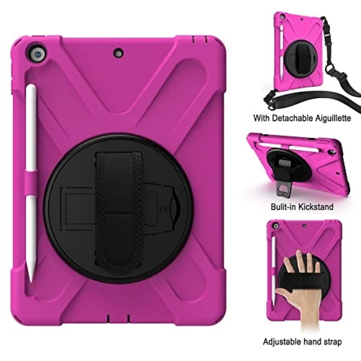 iPad Air 1 9.7 ile uyumlu Kılıf Defender Askılı Zırhlı Tank Case A1474 A1475 A1476