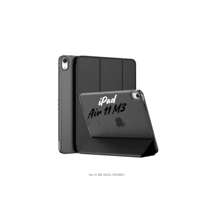 iPad Air 11 2025 M3 Çip ile Uyumlu Katlanabilir Standlı Smart Cover Tablet Kılıfı
