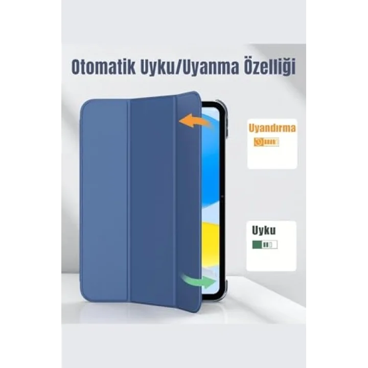 iPad Air 11 2025 M3 Çip ile Uyumlu Katlanabilir Standlı Smart Cover Tablet Kılıfı