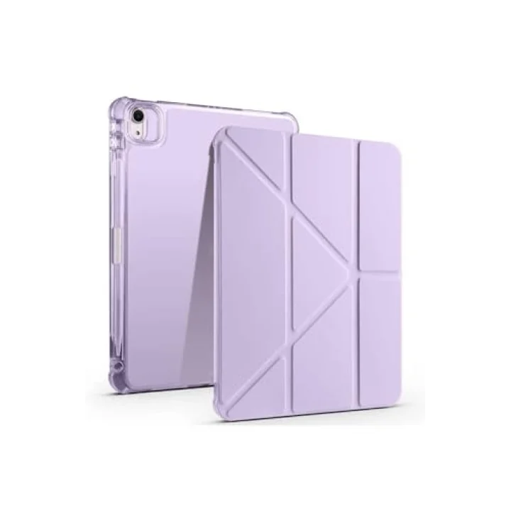 iPad Air 11 2025 M3 Kılıf Tri Folding Kalem Bölmeli Standlı Kılıf - Lila