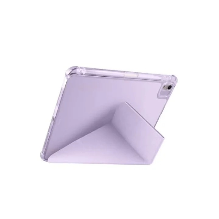 iPad Air 11 2025 M3 Kılıf Tri Folding Kalem Bölmeli Standlı Kılıf - Lila