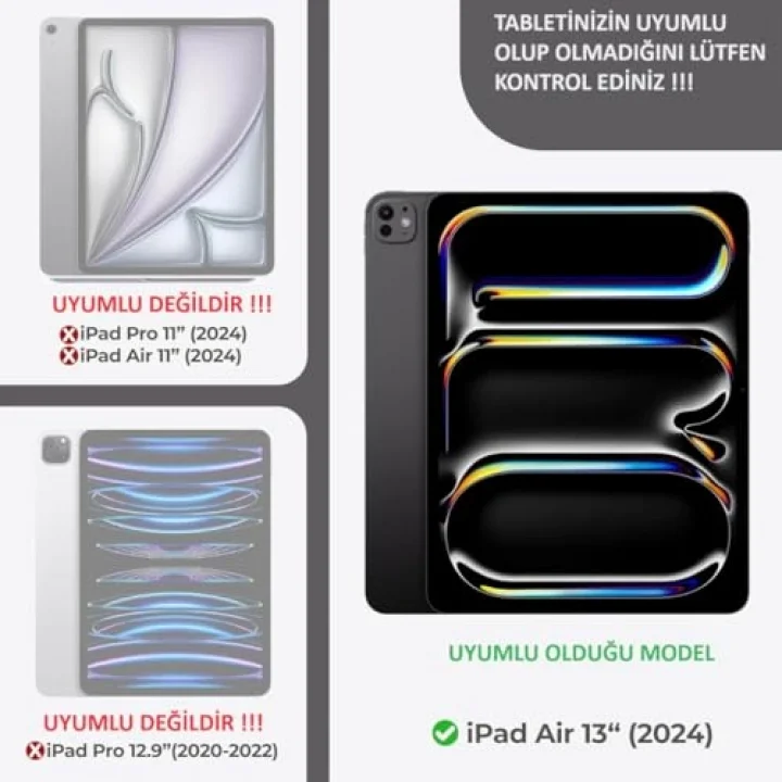 iPad Air 13inç M4/M3/M2 ile uyumlu Tablet Nano Ekran Koruyucu 2026-2024