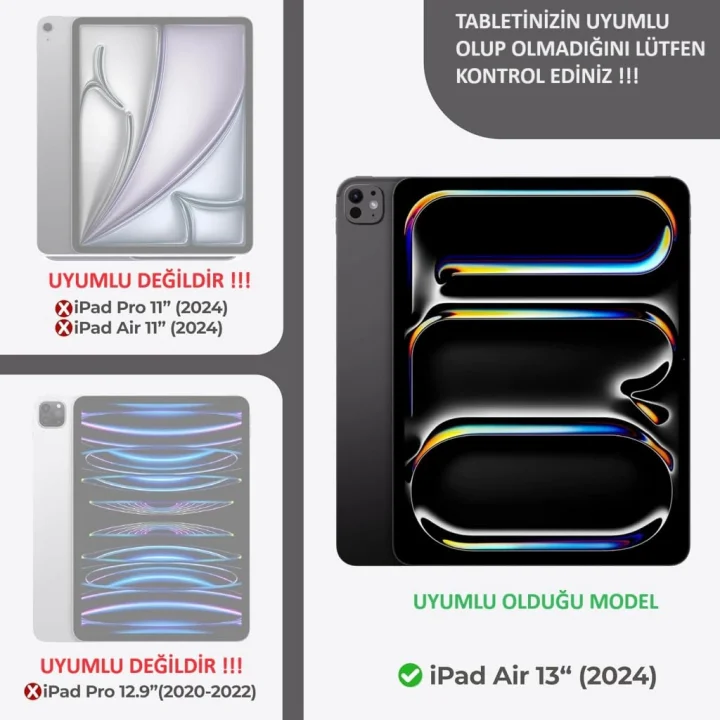 iPad Air 13inç M4/M3/M2 ile uyumlu Tablet Nano Ekran Koruyucu 2026-2024