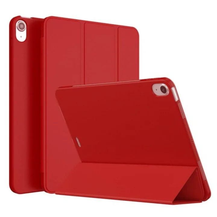 ipad Air 4/5. Nesil 10.9 ile uyumlu Kılıf Arkası Silikon Smart Case (10.Nesil Değildir) Kırmızı