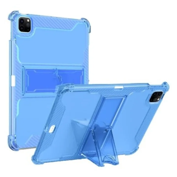 iPad Air 5 10.9 ile uyumlu Kılıf Kalem Bölemli Standlı Darbelere Dayanıklı Şeffaf Kapak