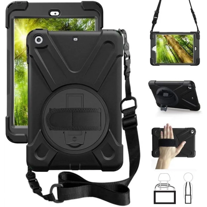 iPad Mini 1 2 3 ile uyumlu Kılıf Defender Askılı Zırhlı Tank Case A1432 A1454 A1455 A1489 A1490-91 A1599 A1600