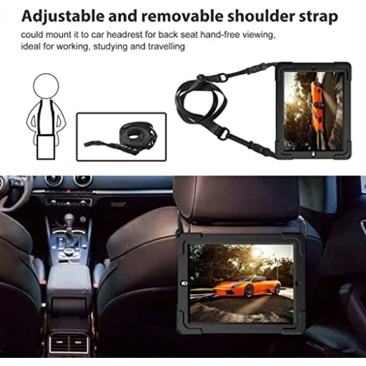 iPad Mini 1 2 3 ile uyumlu Kılıf Defender Askılı Zırhlı Tank Case A1432 A1454 A1455 A1489 A1490-91 A1599 A1600