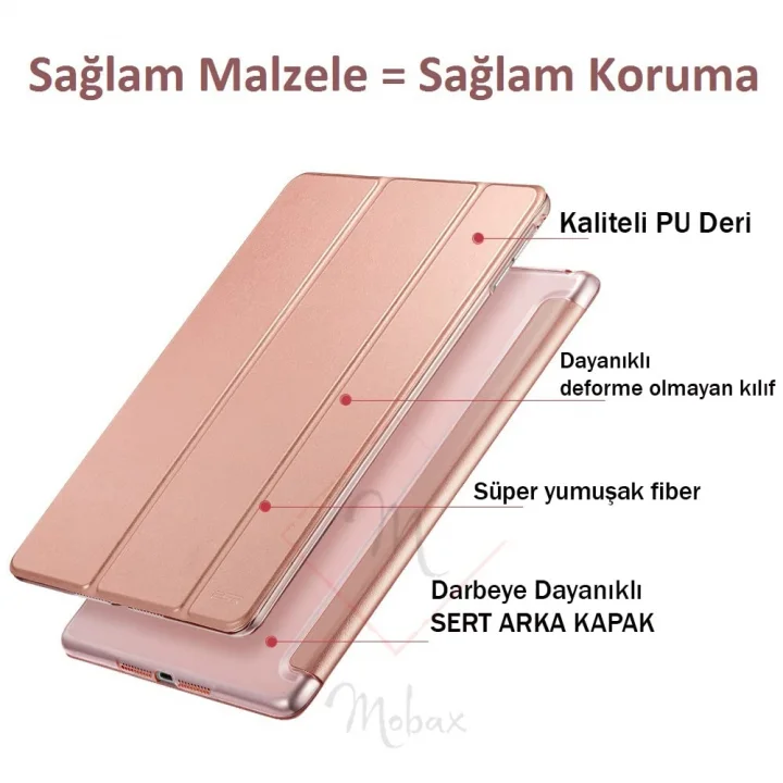 iPad Mini 1 2 3 ile uyumlu Kılıf PU Deri Smart Standlı Case A1432 A1454 A1455 A1489 A1490 A1491 A1599 A1600