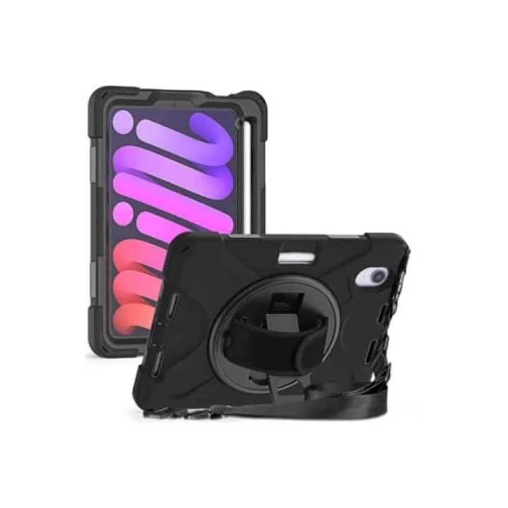iPad Mini ile Uyumlu 2021 (6.Nesil) SBT Defender Tablet Silikon - Siyah