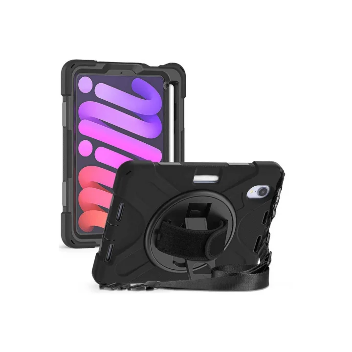 iPad Mini ile Uyumlu 2021 (6.Nesil) SBT Defender Tablet Silikon - Siyah