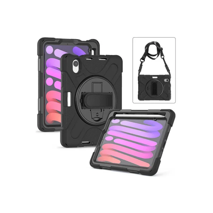 iPad Mini ile Uyumlu 2021 (6.Nesil) SBT Defender Tablet Silikon - Siyah