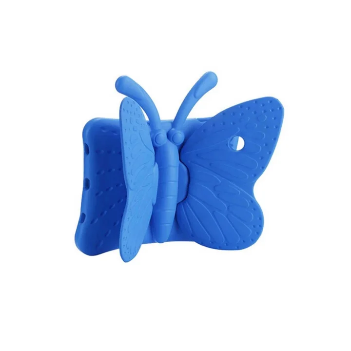 iPad Mini ile Uyumlu 4 Butterfly Standlı Tablet Kılıf - Mavi 4