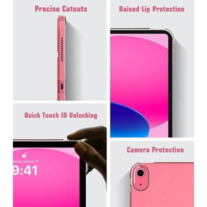 iPad Pro 10.5 ile uyumlu Kılıf PU Deri Smart Standlı Case A1701 A1709 A1852 Karpuz Kırmızısı
