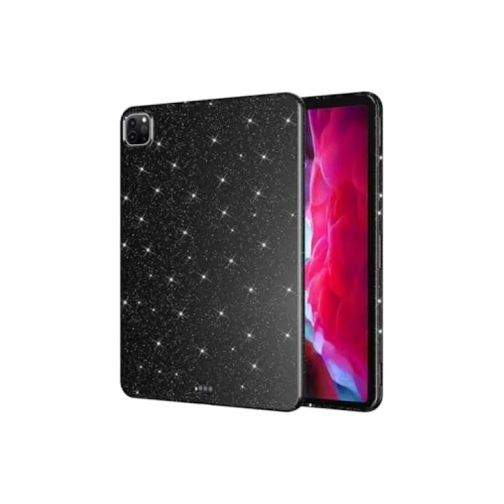 iPad Pro 11 2018 Simli Parlak Görünümlü ile Uyumlu SBT Tablet Koton Kılıf-Siyah - Beyaz 1