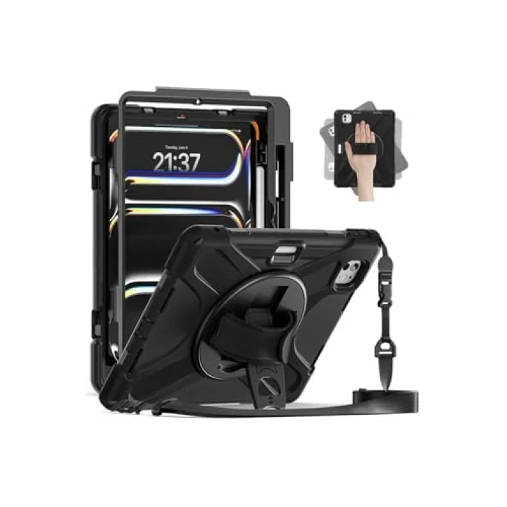 iPad Pro 11 2024 ile Uyumlu Defender Tablet Silikon - Siyah