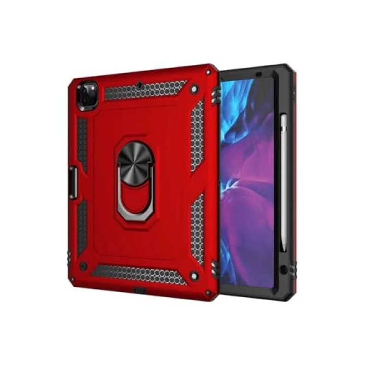 iPad Pro 12.9 2020 (4.Nesil) - ile Uyumlu ile Uyumlu STSR Tablet Vega Kapak-Kırmızı