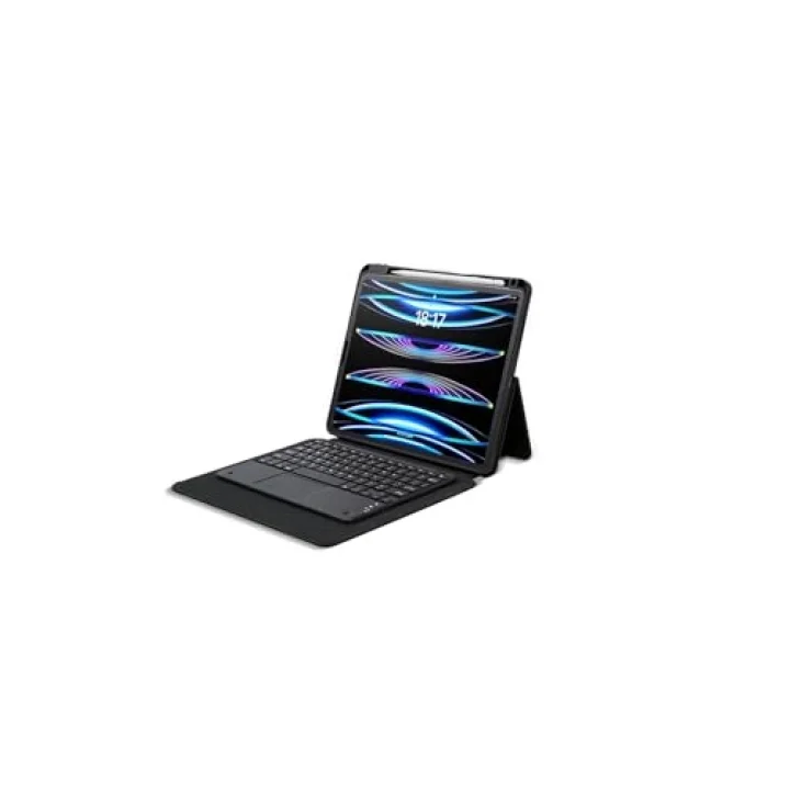 iPad Pro 13 2024 ASMA Border Keyboard Bluetooh Bağlantılı Standlı Klavyeli Tablet Kılıfı - Siyah