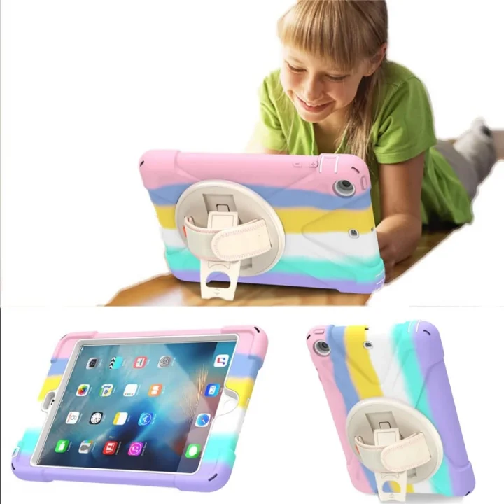 iPad Pro 9.7 ile uyumlu Kılıf Renkli Strap Zırh Case A1673 A1674 A1675