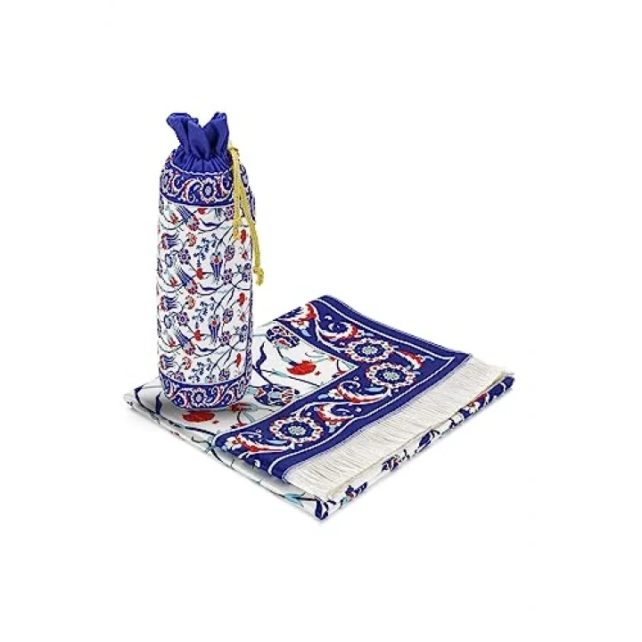 İpek Dokulu Taşıma Çantalı Seccade Desen 5, , 62x110 Cm