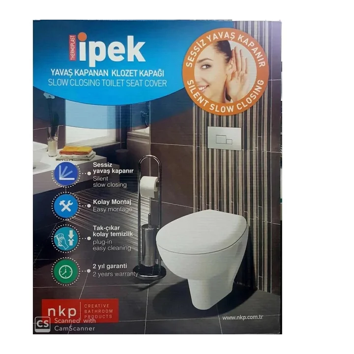 İpek Tak-Çıkart Yavaş Kapanan Amortisörlü Klozet Kapağı